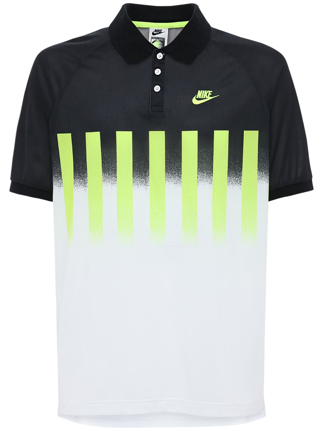 Nike Re-issue Printed Tech Polo In White,yellow