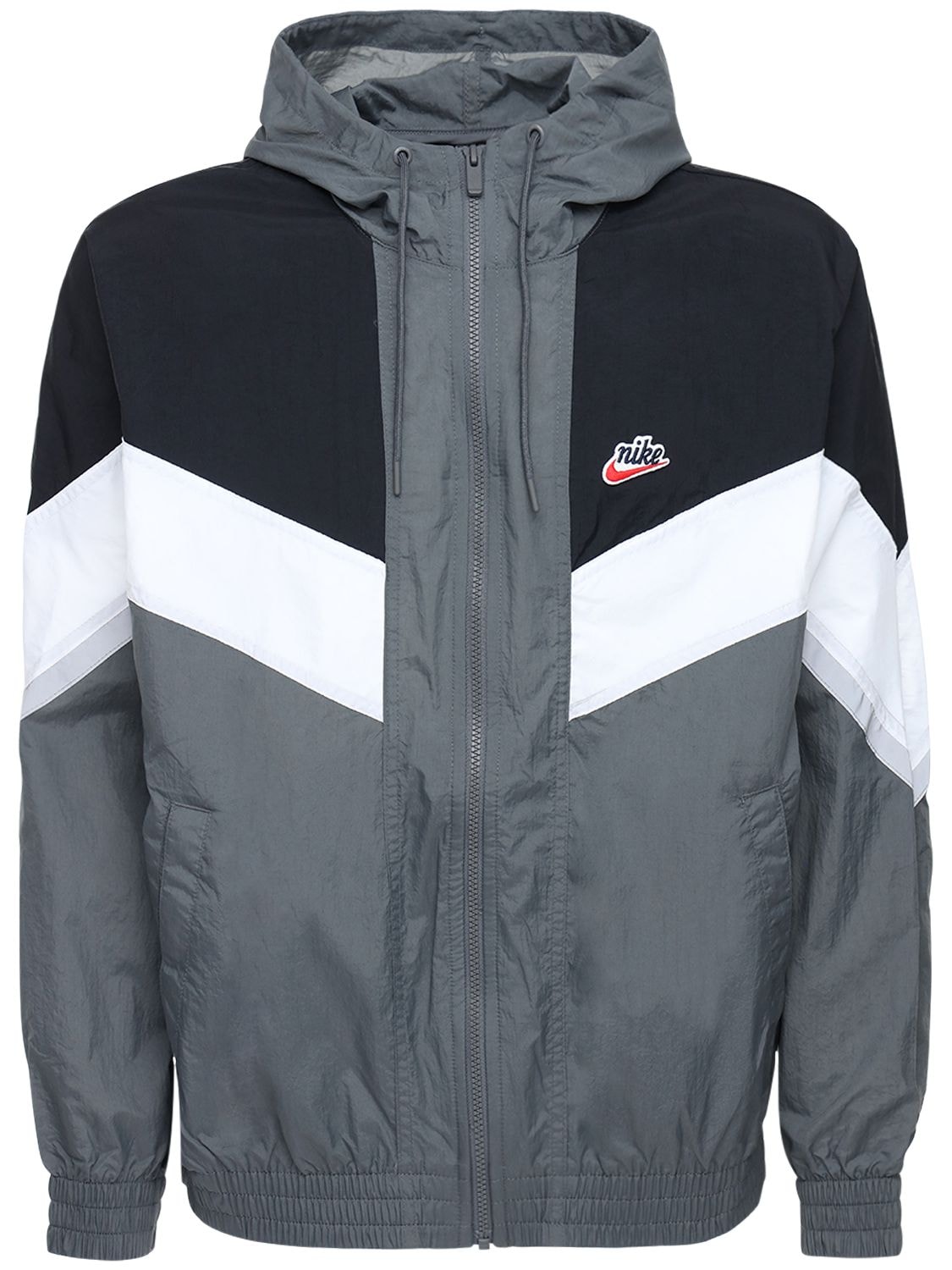 Nike Windrunner Woven Nylon Track Jacket In Iron Grey,black