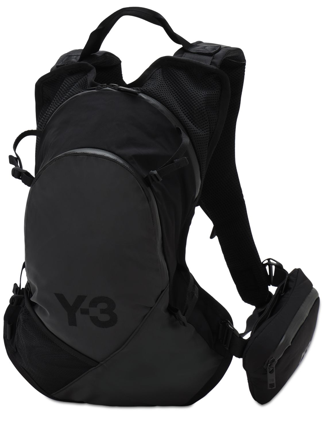 Y-3 Ch1 Logo-detailed Mesh-panelled Shell Backpack In Black | ModeSens