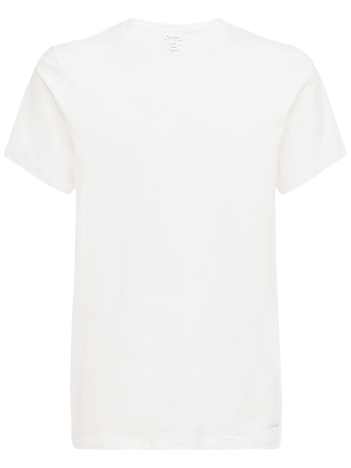 Calvin Klein Underwear Pack Of Three Cotton-jersey T-shirts In White