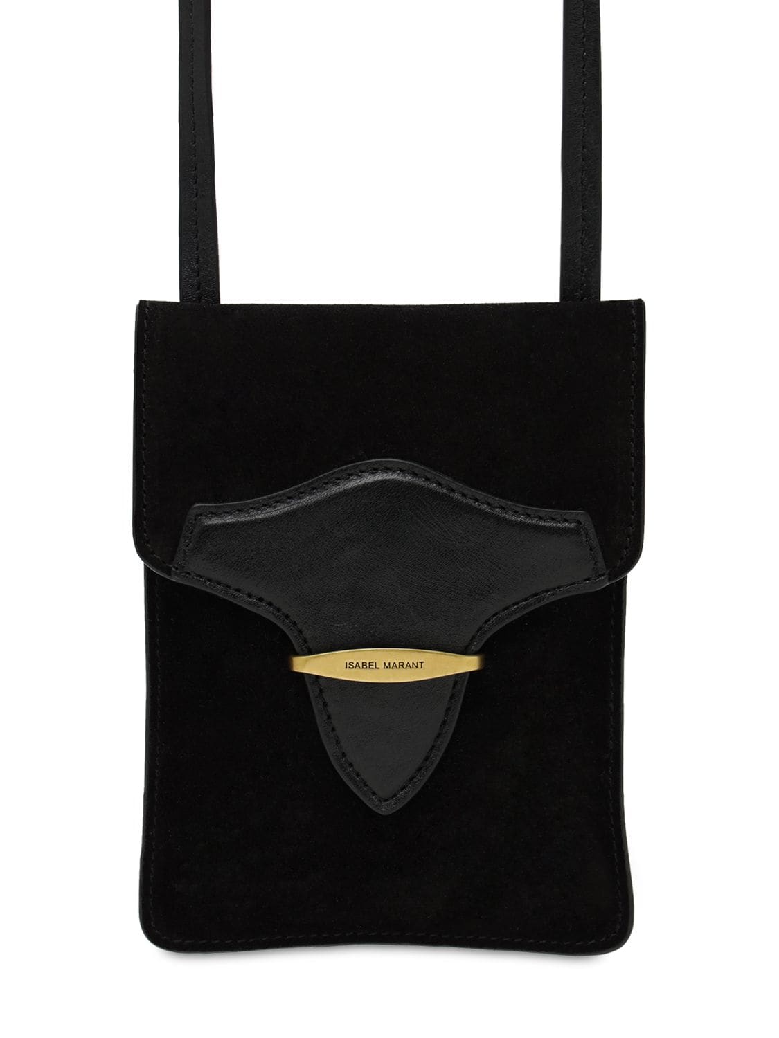 Isabel Marant Takury Suede Shoulder Bag In Black | ModeSens GB