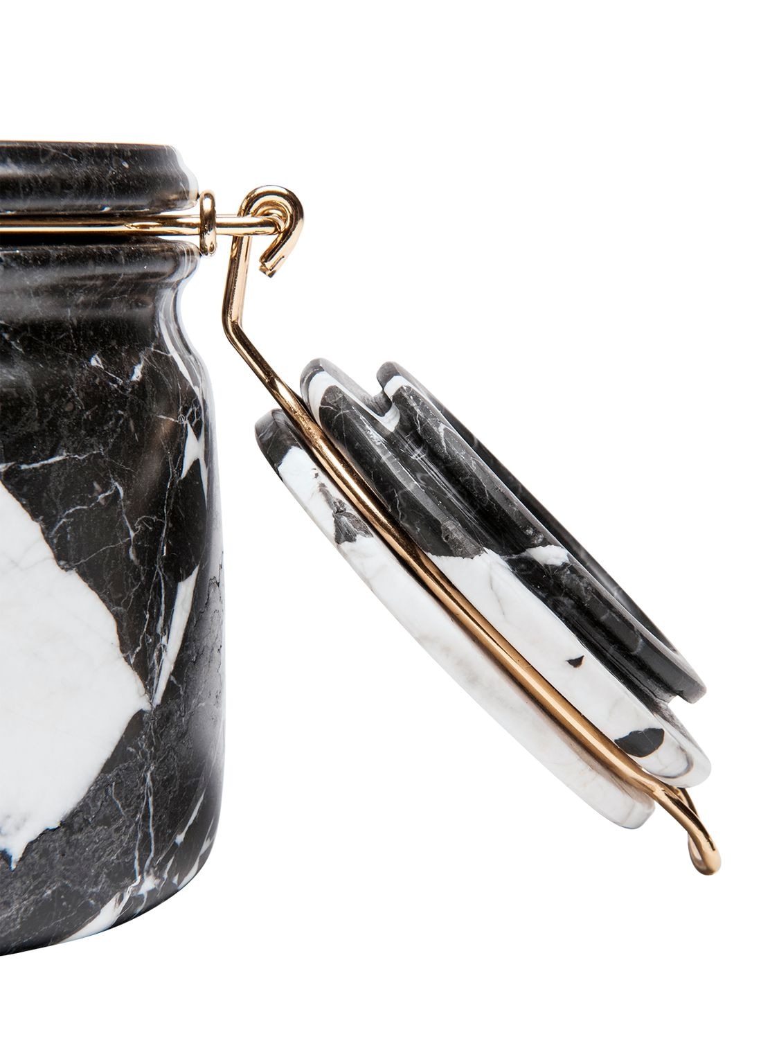 Shop Editions Milano Miss Marble Grande Antique Marble Jar In Black,white