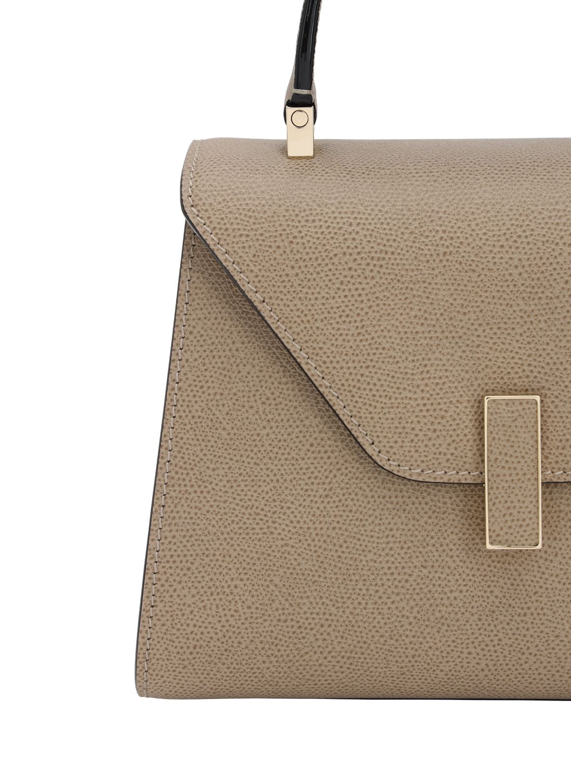 Shop Valextra Mini Iside Grained Leather Bag In Oyster