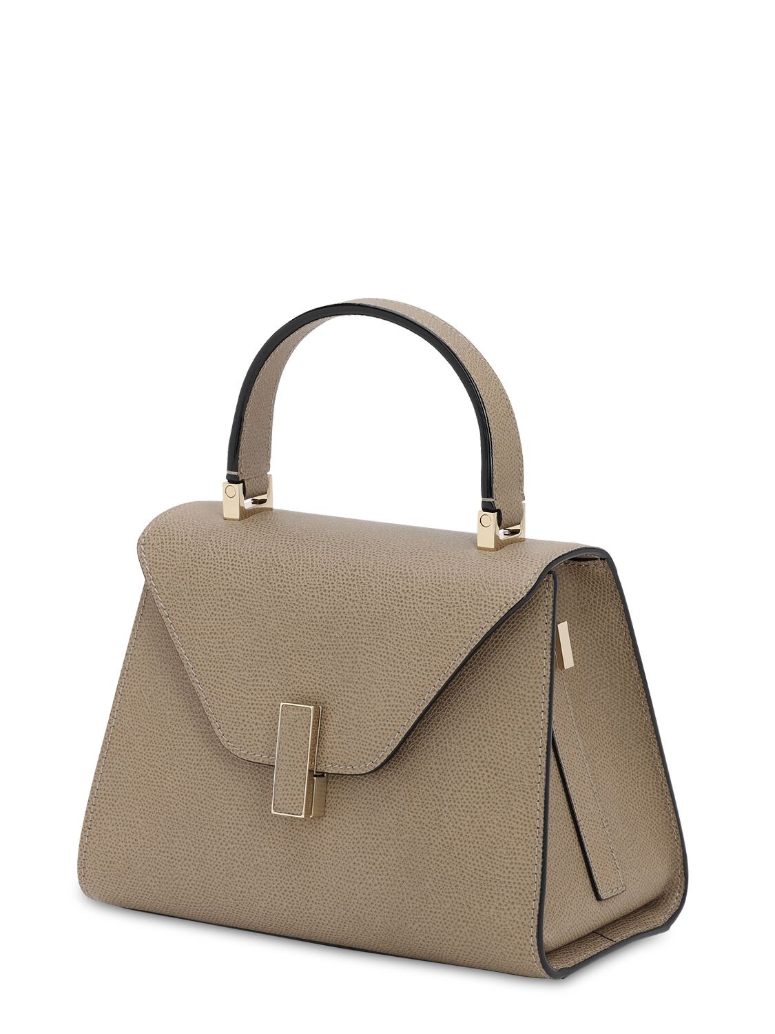 Shop Valextra Mini Iside Grained Leather Bag In Oyster