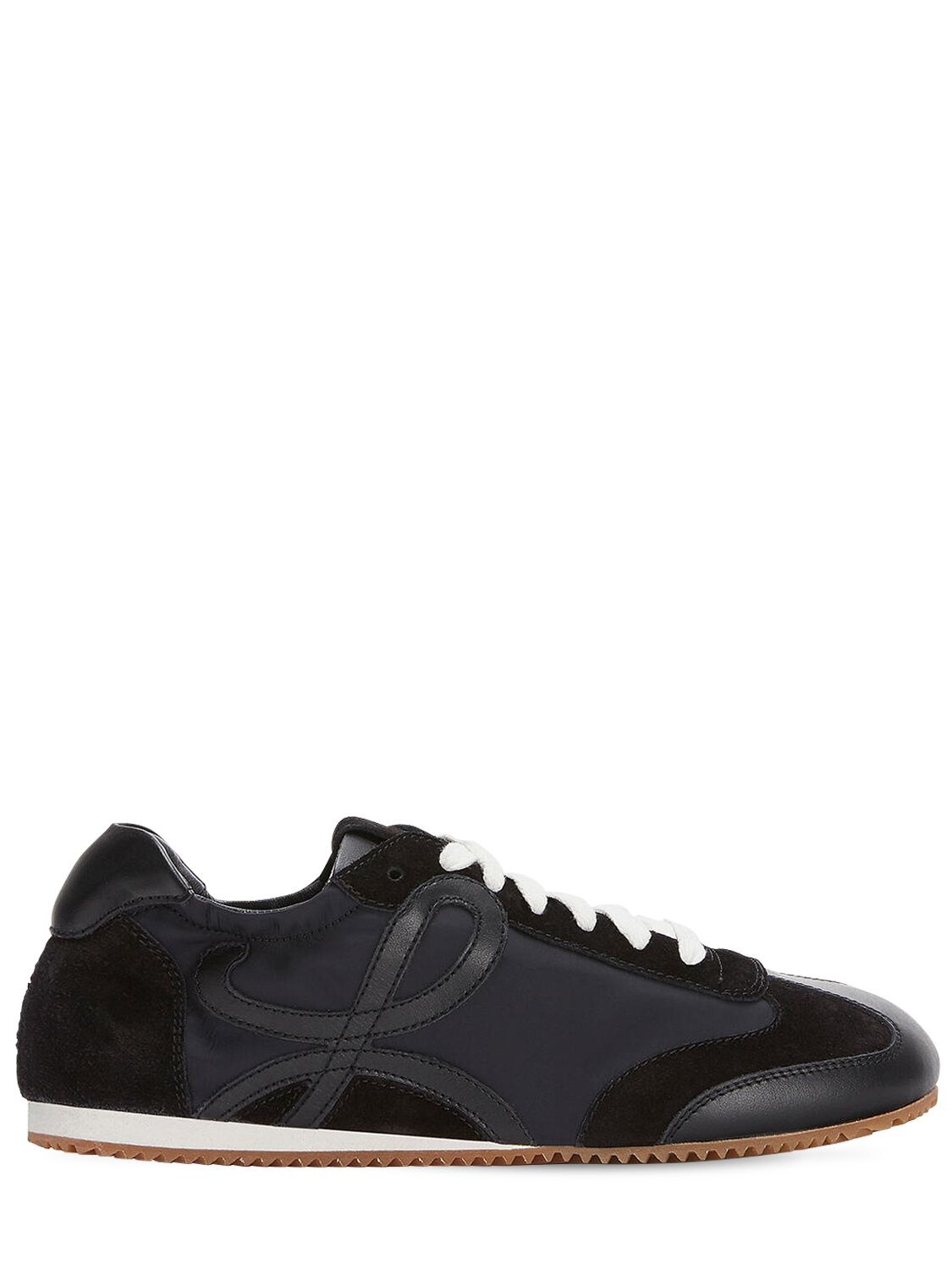 Loewe Ballet Runner Shell, Suede And Leather Sneakers In 1100 Black ...