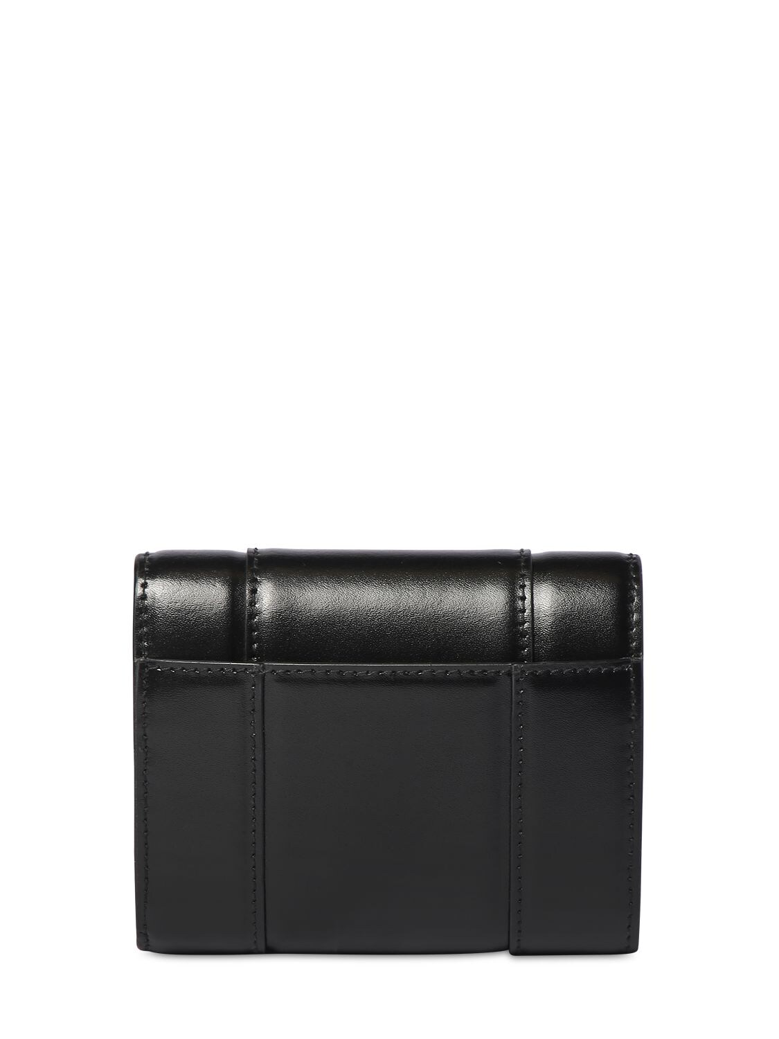 Balenciaga Hourglass Compact Leather Wallet In Black | ModeSens