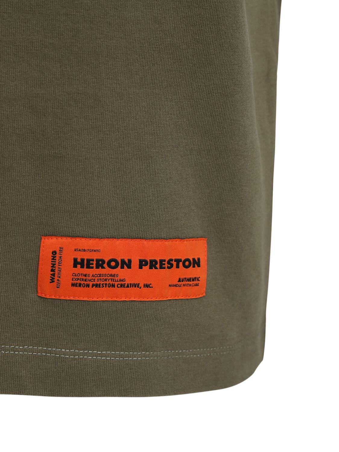 HERON PRESTON Mock Collar Cotton Jersey T-shirt | Smart Closet