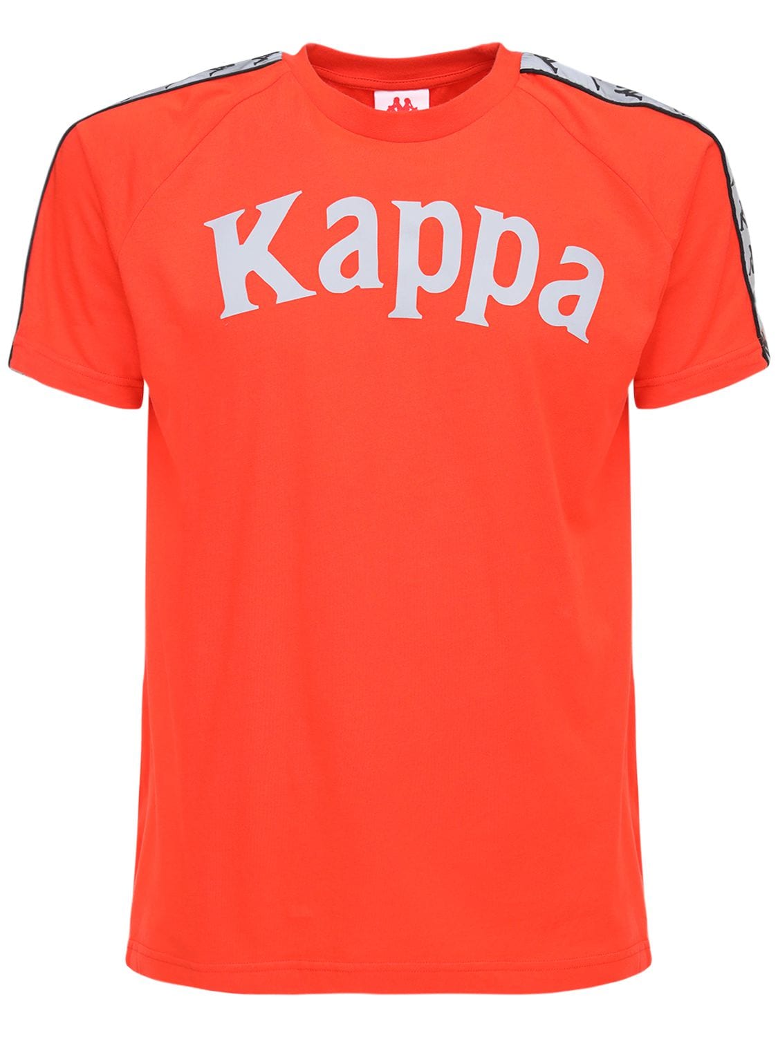 Kappa Reflective Print Cotton T-shirt In Orange