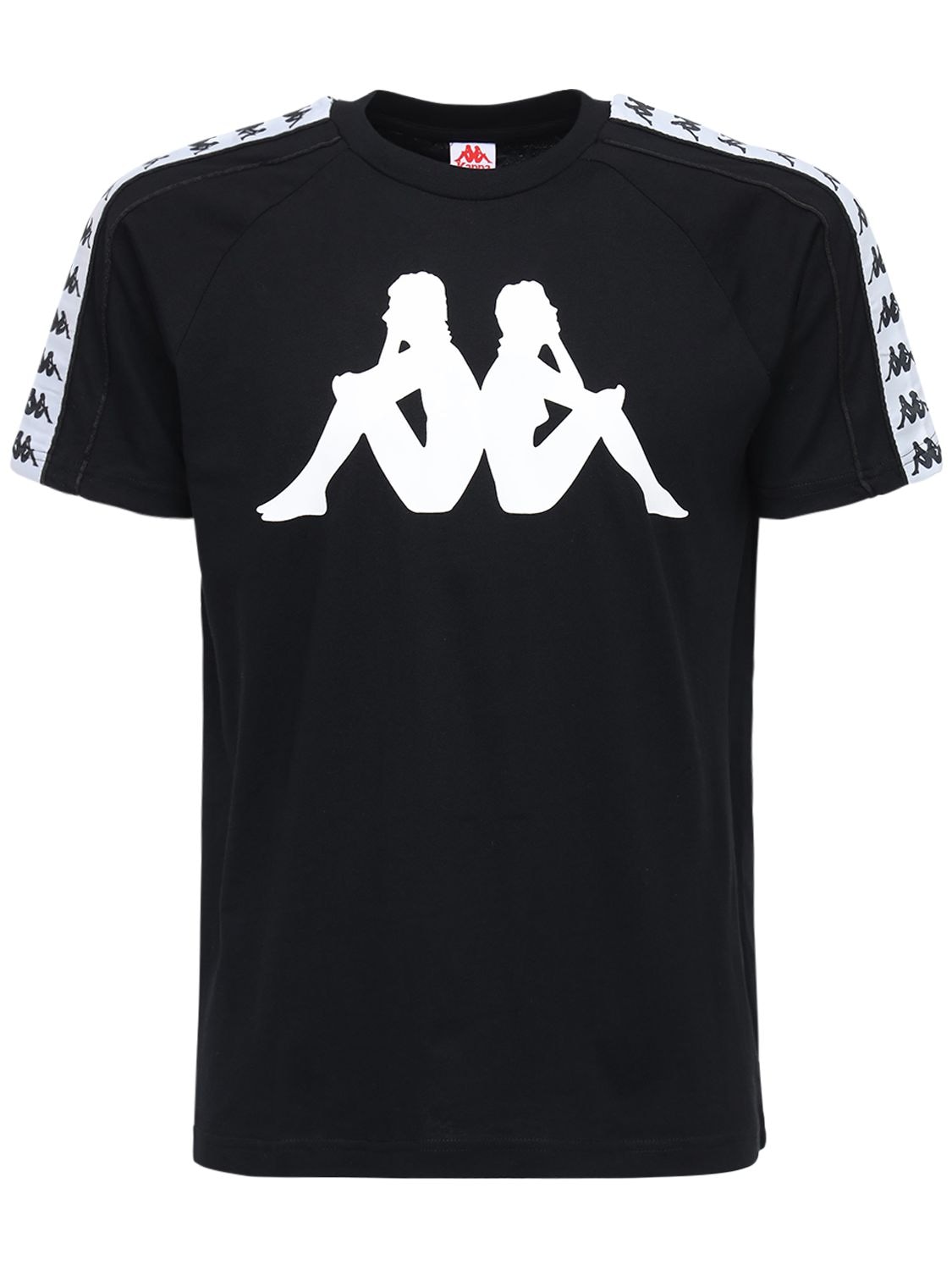 Kappa Logo Print Cotton T-shirt In Black