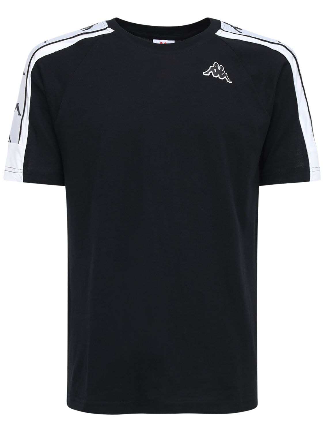 Kappa 222 Banda 10 Arset Cotton T-shirt In Black,white