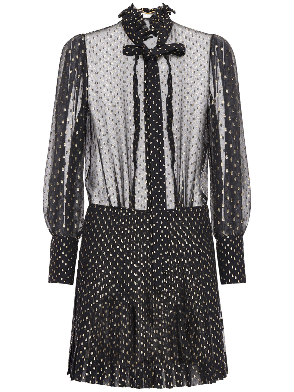 lurex dot mini dress