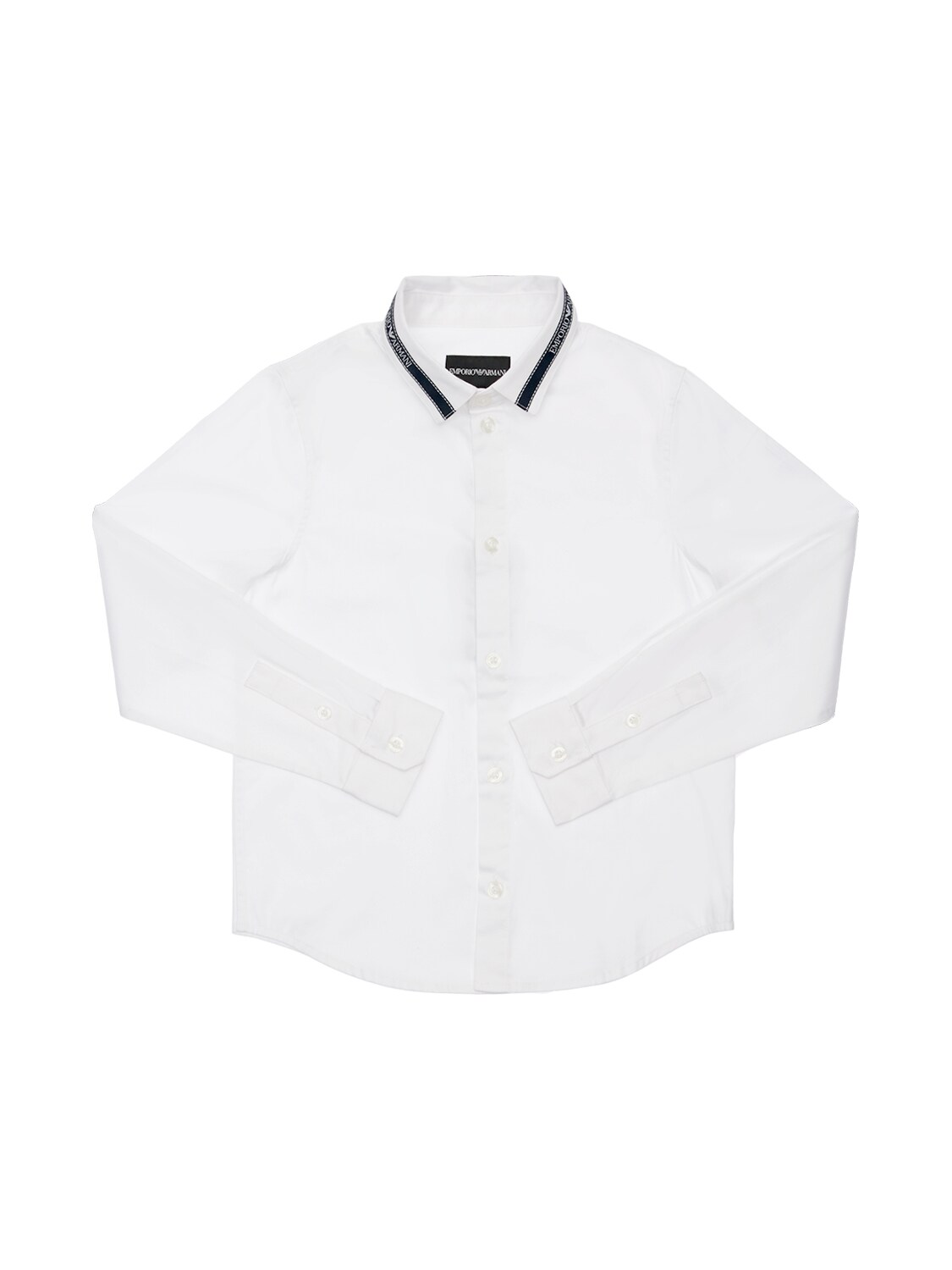 EMPORIO ARMANI STRETCH COTTON POPLIN SHIRT,72IWJU028-MDEWMA2