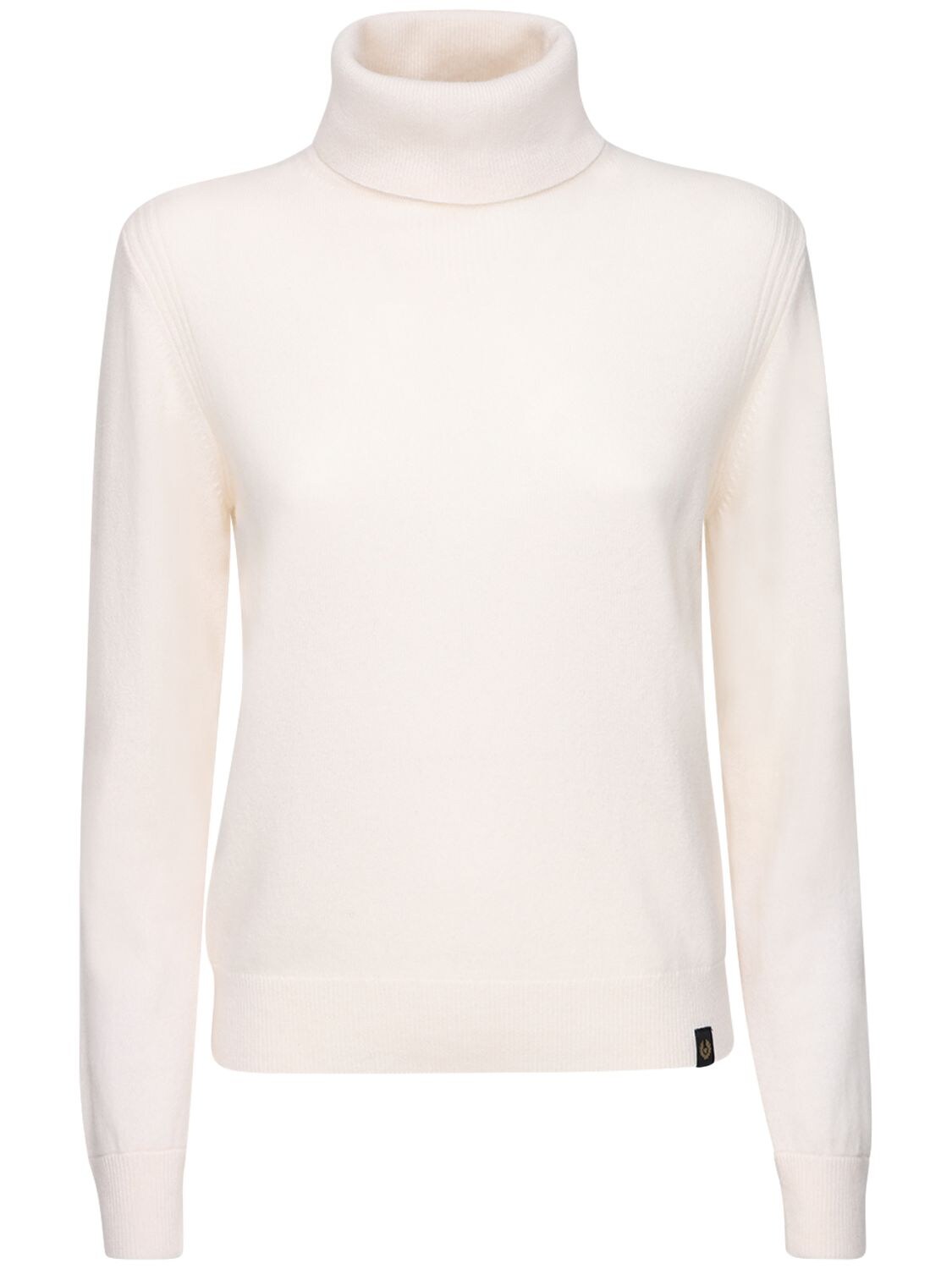 Belstaff Wool & Cashmere Knit Turtleneck Sweater In Off White | ModeSens