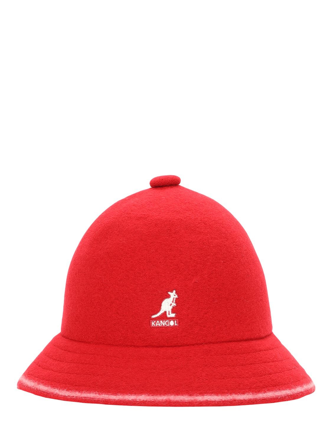 Kangol 羊毛混纺渔夫帽 In Red