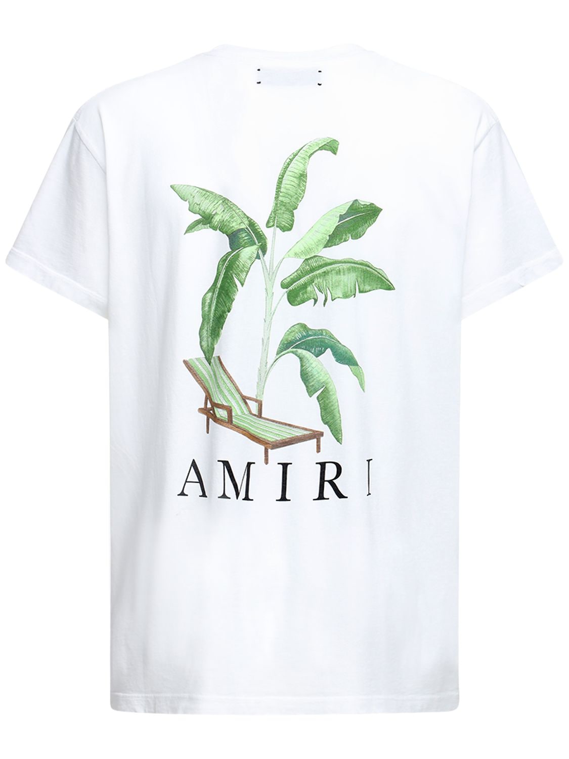 Amiri Banana Tree Print Cotton Jersey T-shirt In White