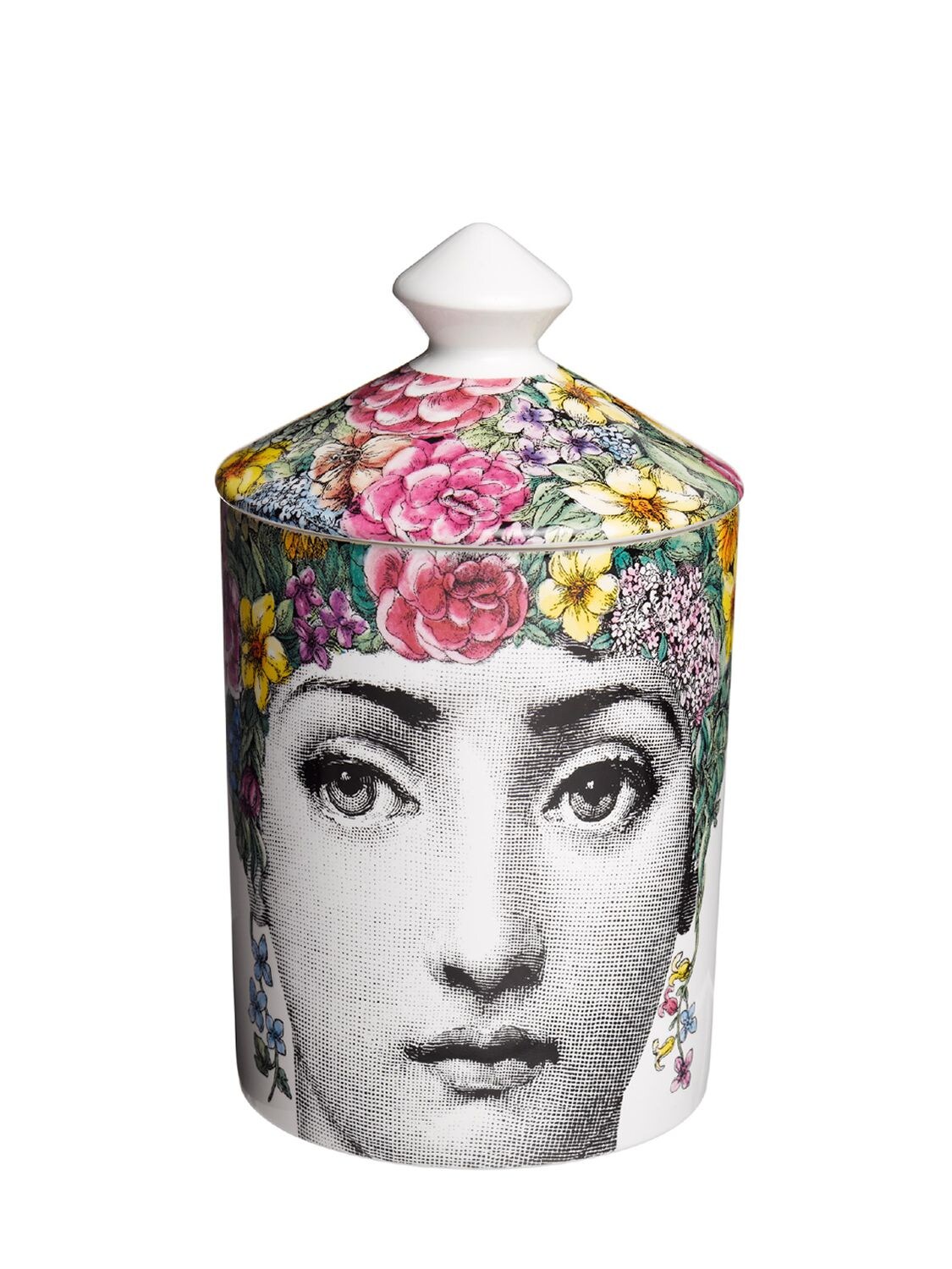 Fornasetti - Flora  뚜껑이 있는 센티드 캔들 - 화이트/멀티 | Luisaviaroma