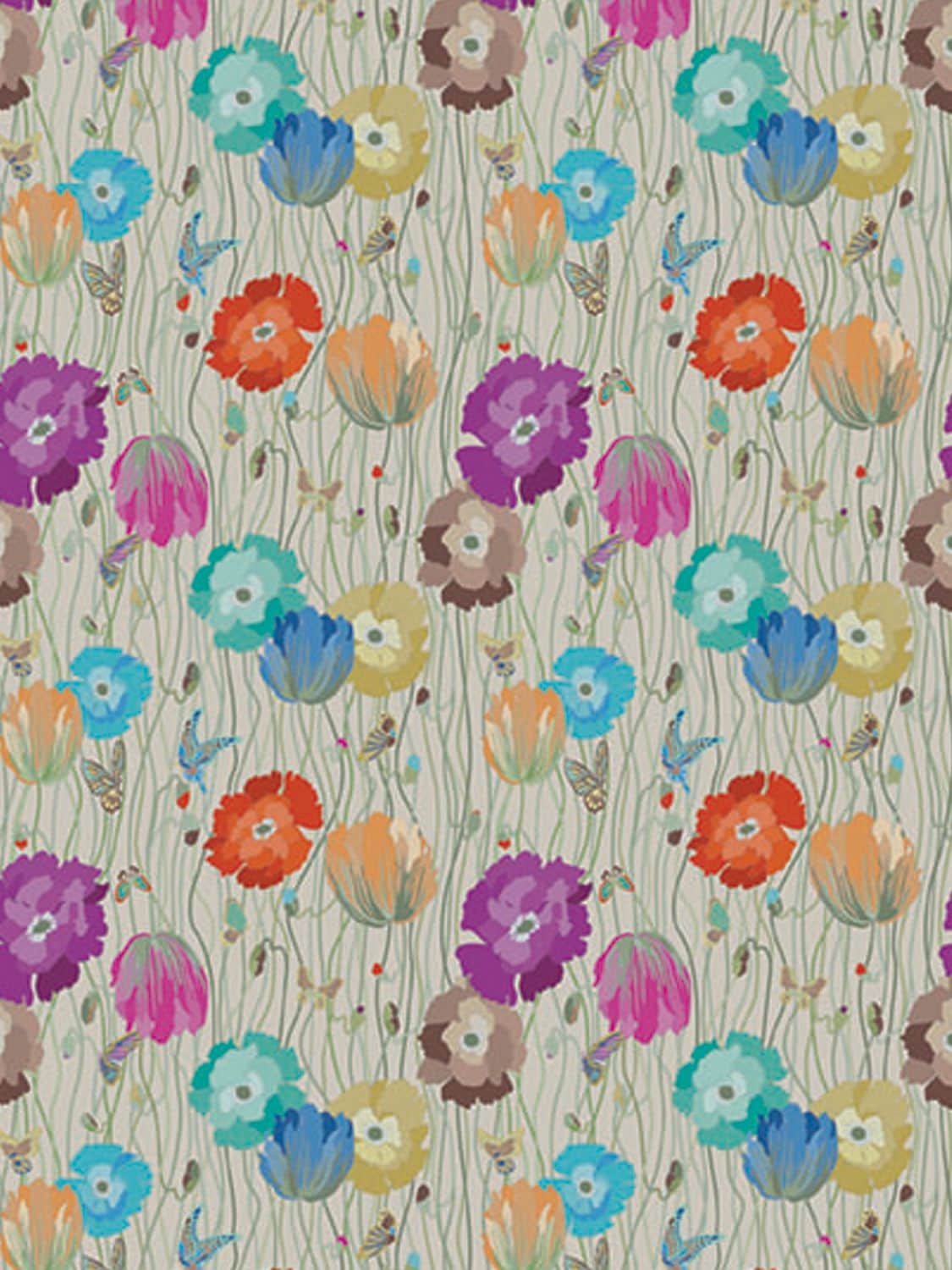 Missoni Poppies Day Wallpaper In Multicolor