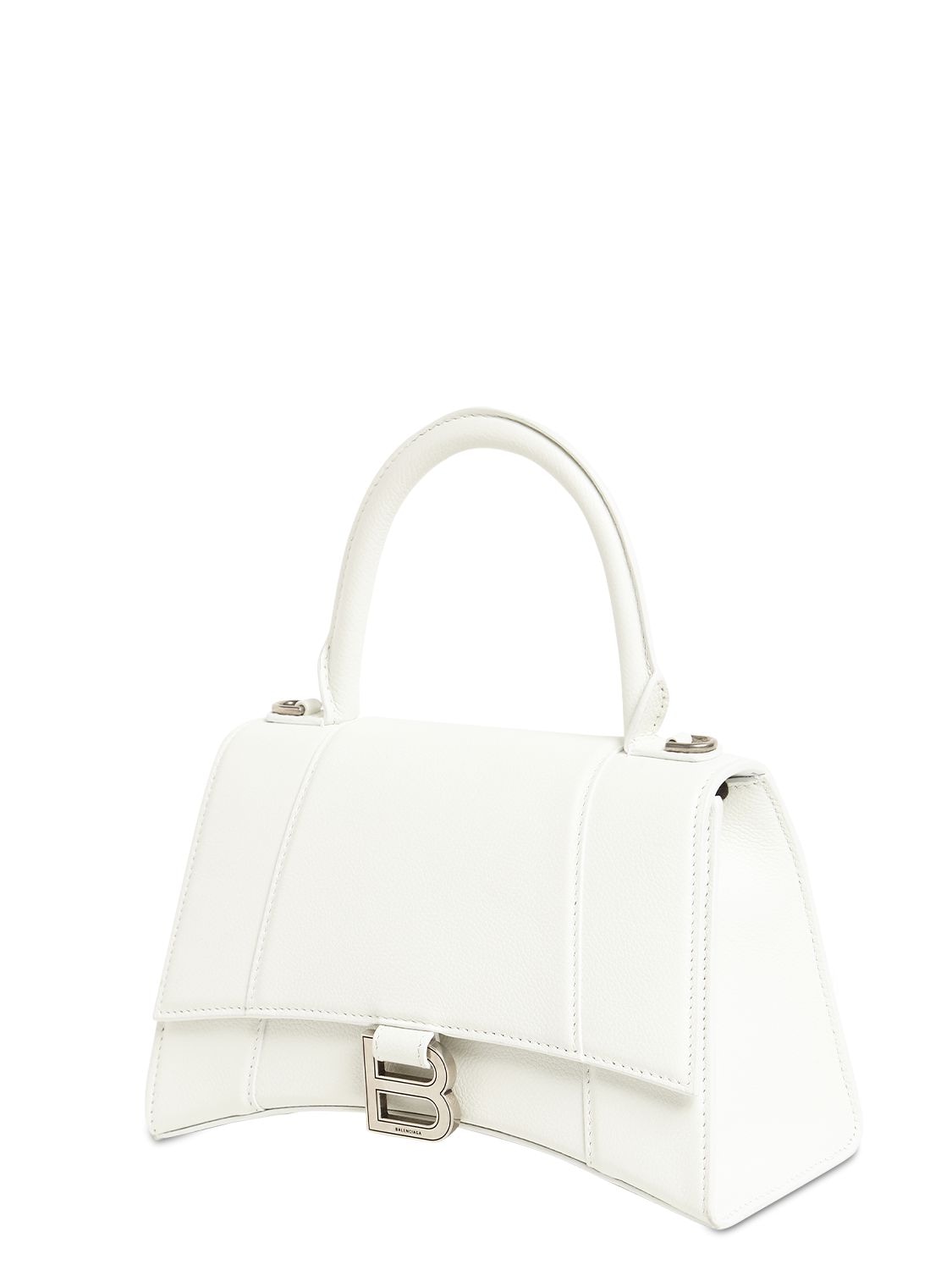 Download Balenciaga White Hourglass Sling Mock Croc Shoulder Bag | ModeSens