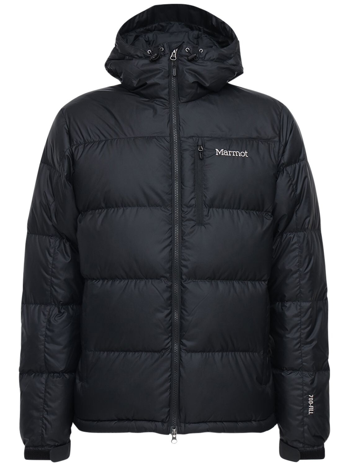 Marmot Guides Hooded Polyester Down Jacket In Black | ModeSens