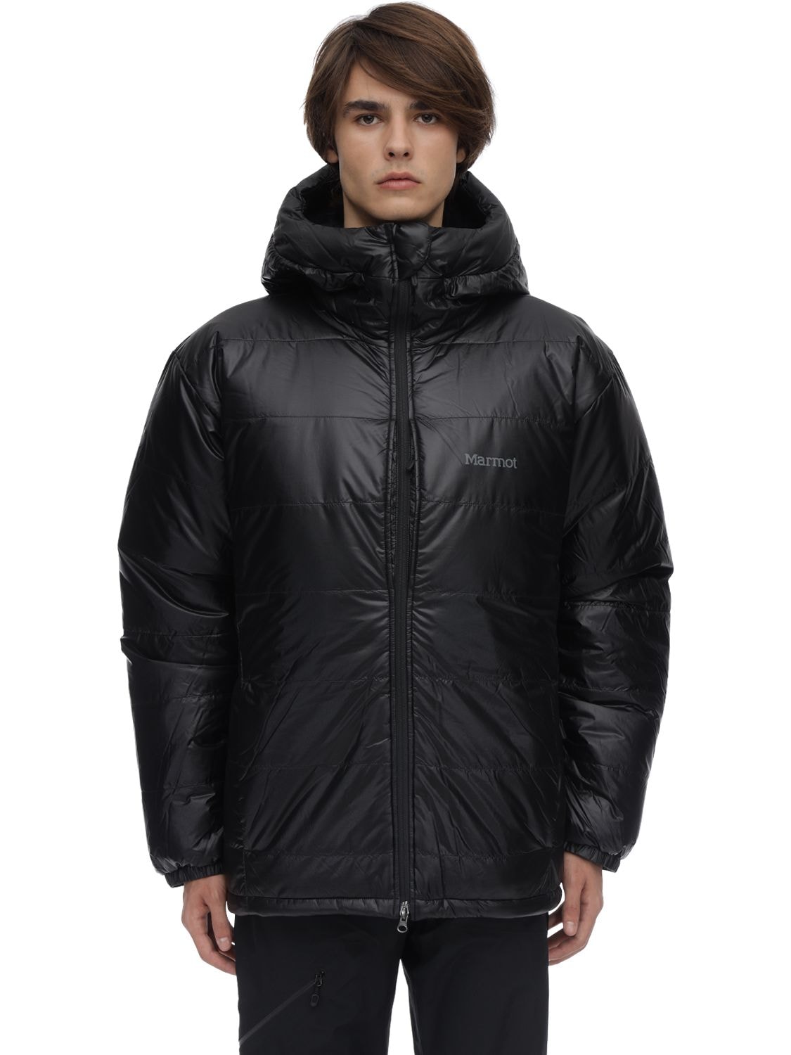 Marmot Men's West Rib Down Hooded Parka Jacket In Black | ModeSens