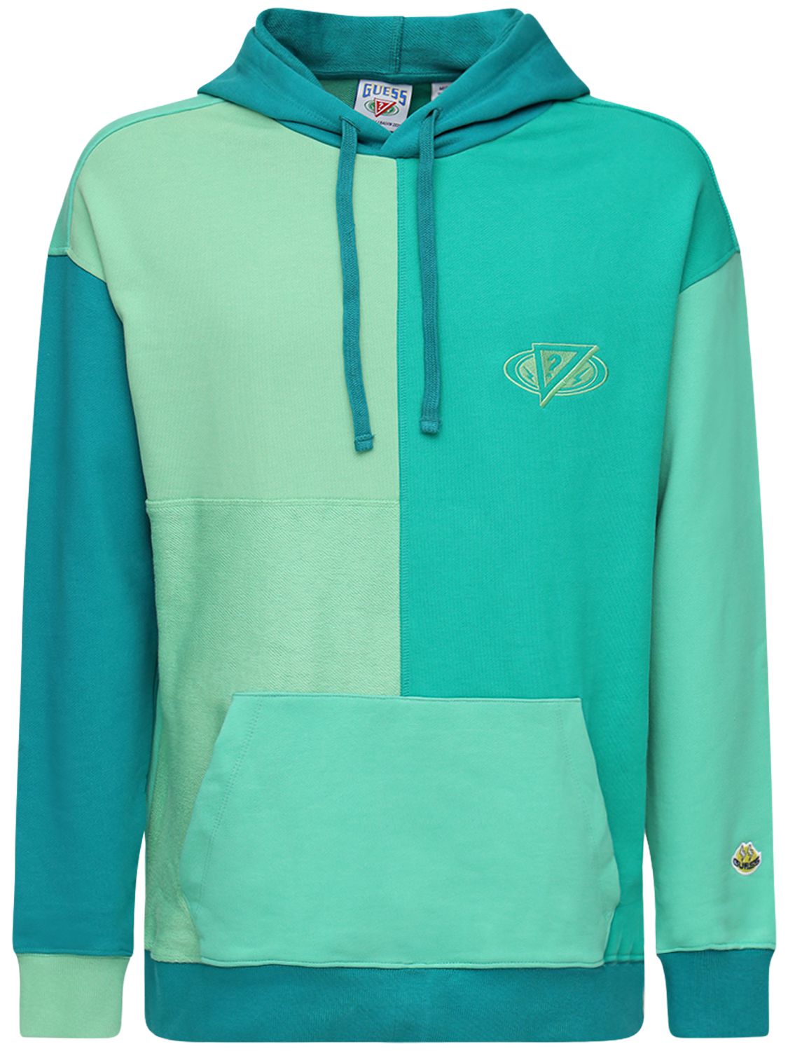 guess colorblock pullover hoodie