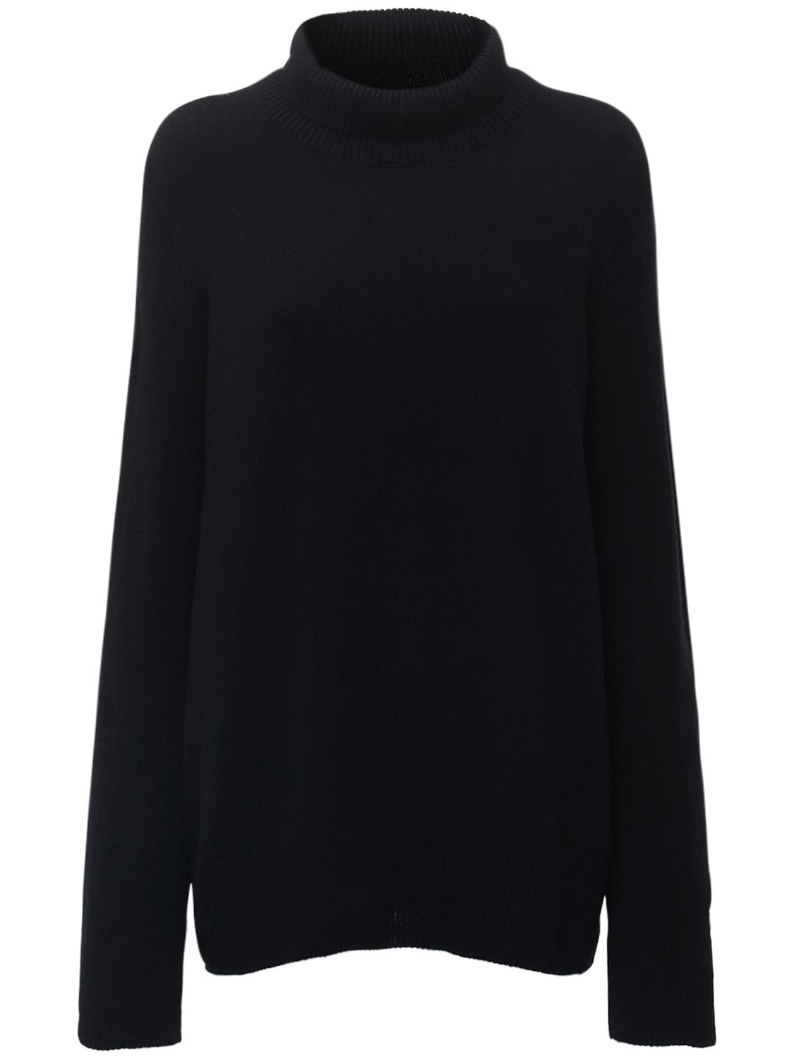 The Row Essentials Stepny Wool And Cashmere-blend Turtleneck Sweater In Black