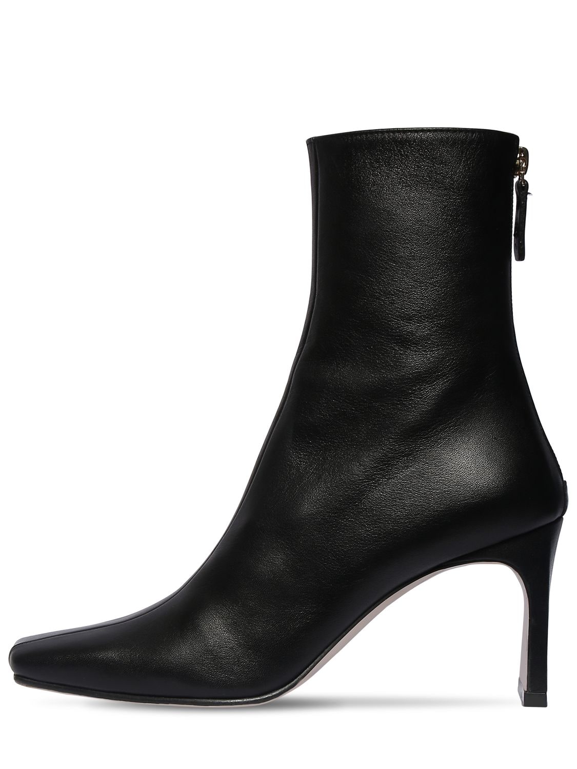 80mm Leather Ankle Boots