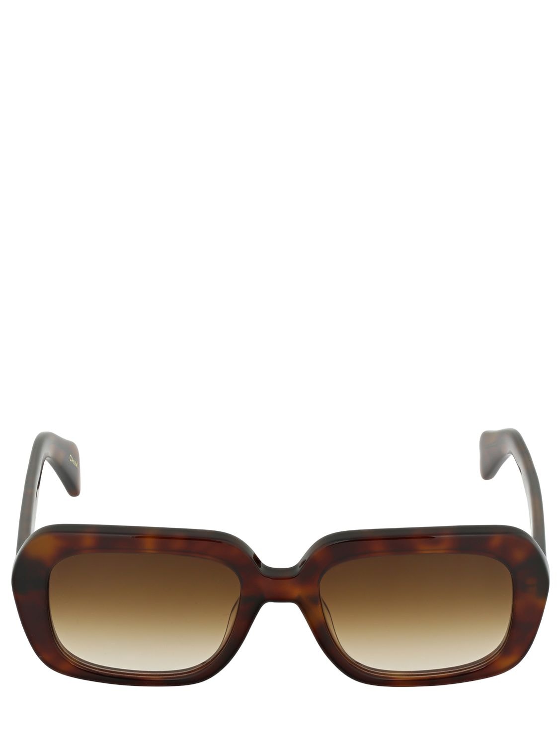 Chimi Maple Rectangle Acetate Sunglasses In Havana,brown