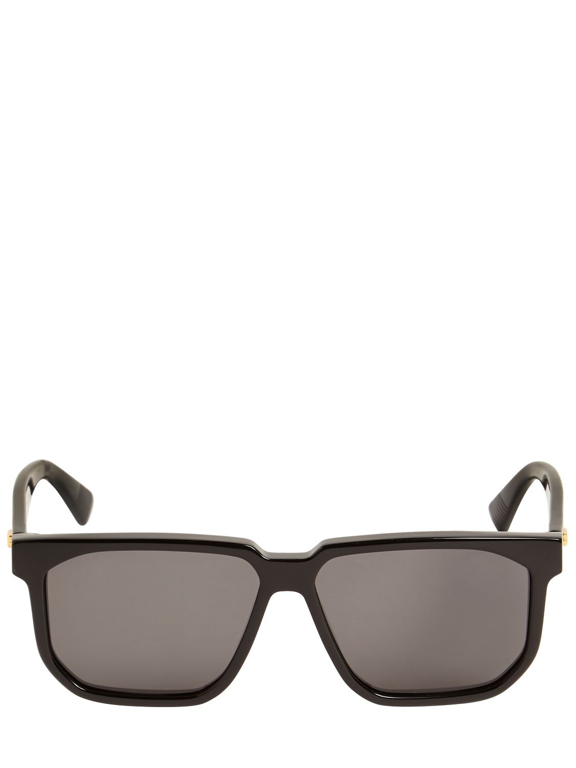 Bottega Veneta Bv1033s Squared Acetate Sunglasses In Black,grey