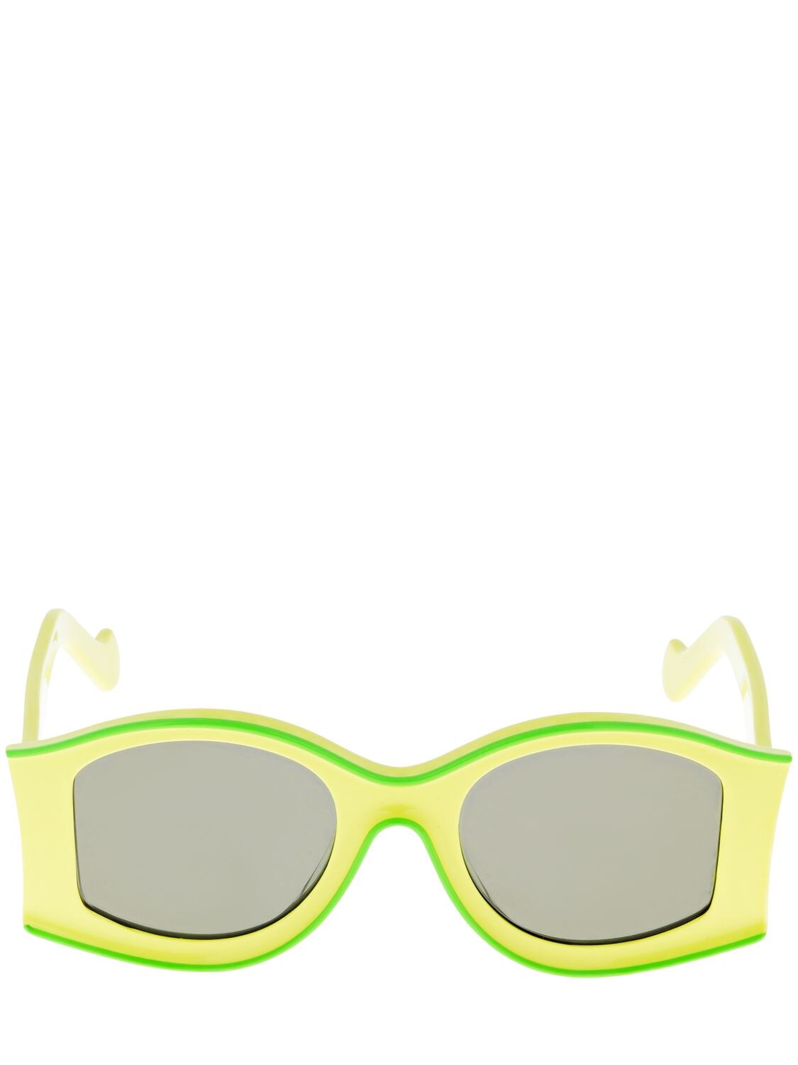 Loewe Paula's Ibiza Evolution Acetate Sunglass In Yellow,khaki