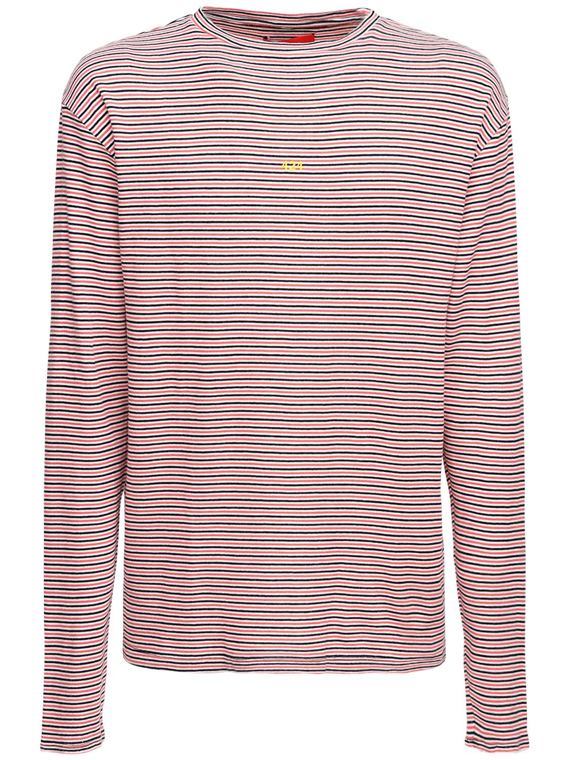 Striped Knit Cotton T-shirt