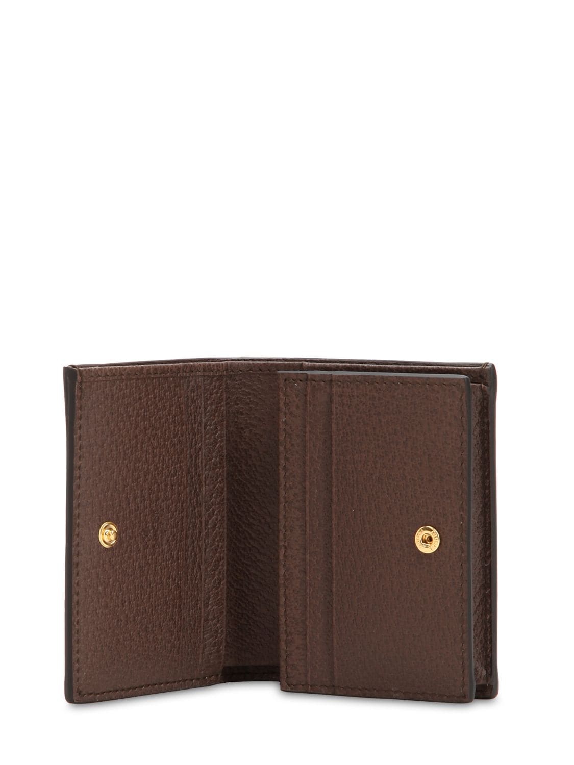 Shop Gucci Ophidia Gg Supreme Compact Wallet In Brown