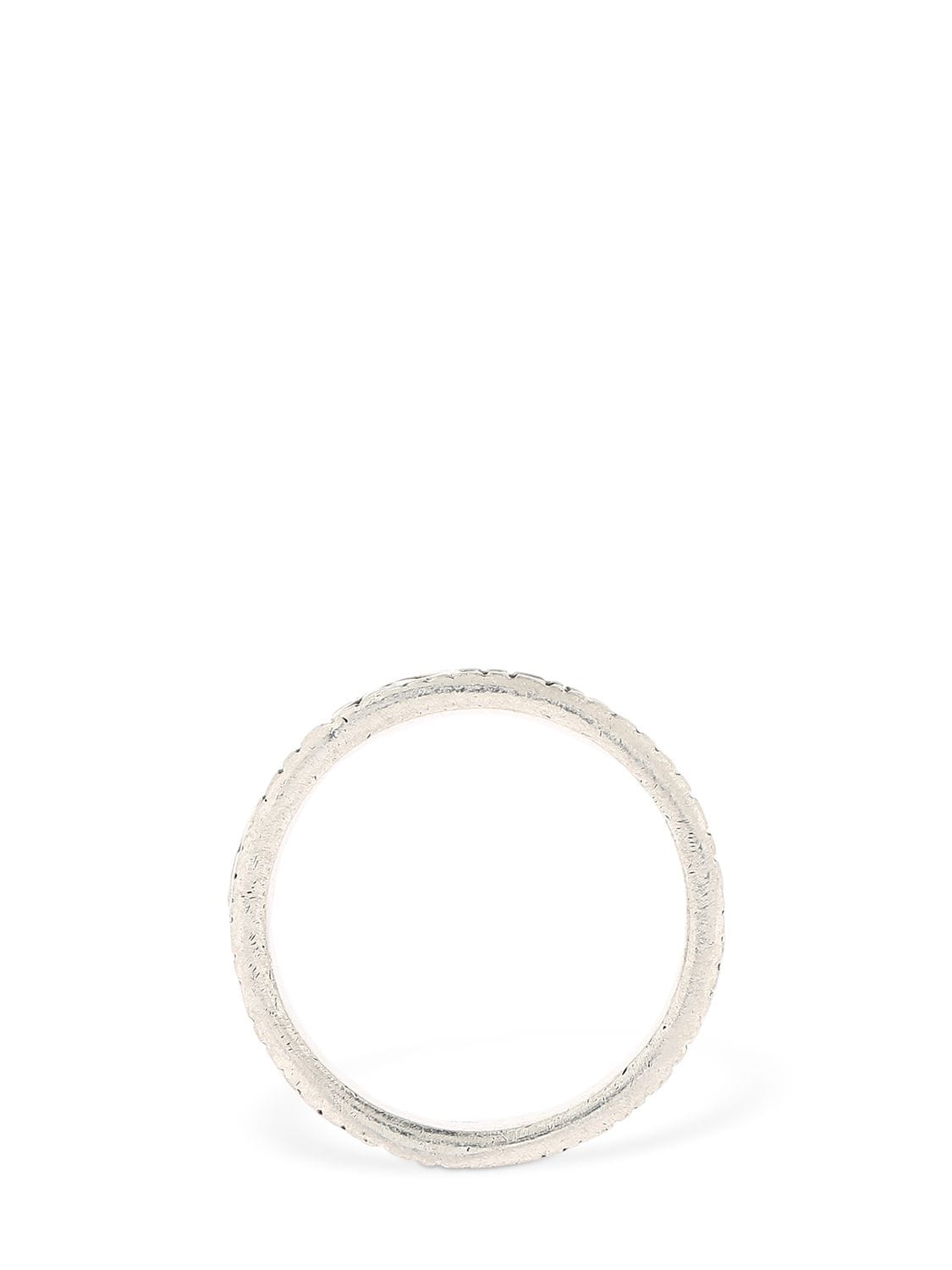 Shop Gucci 8mm Gg Marmont Ring In Silver