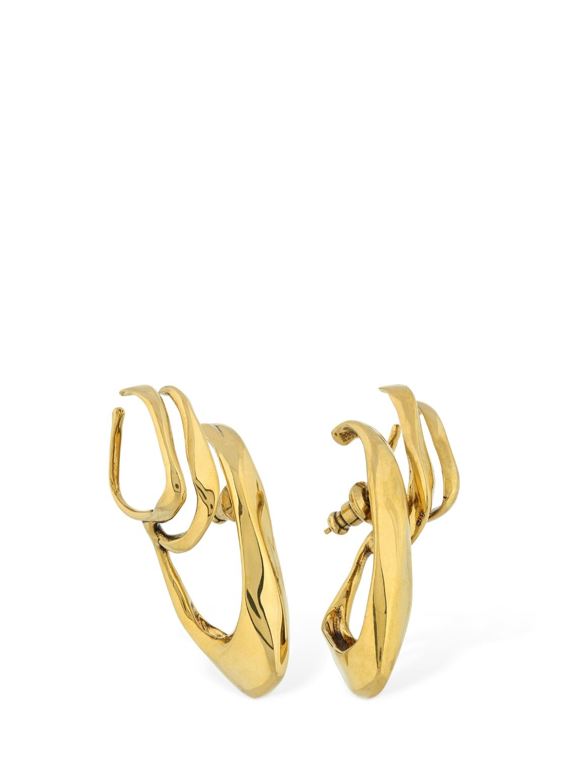 Alexander Mcqueen Triple Ear Cuff Earrings In Antique Gold | ModeSens