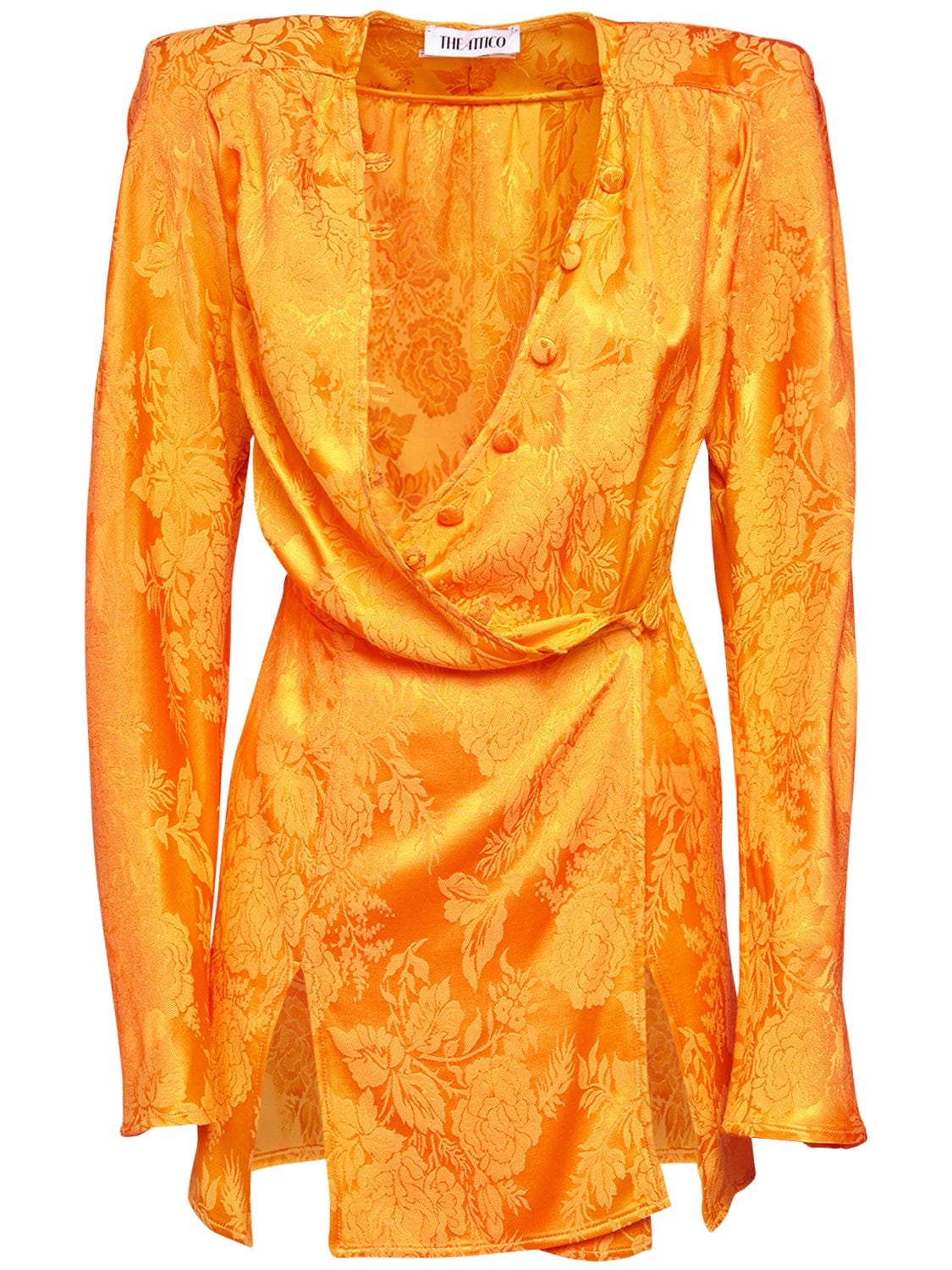 the attico floral jacquard dress
