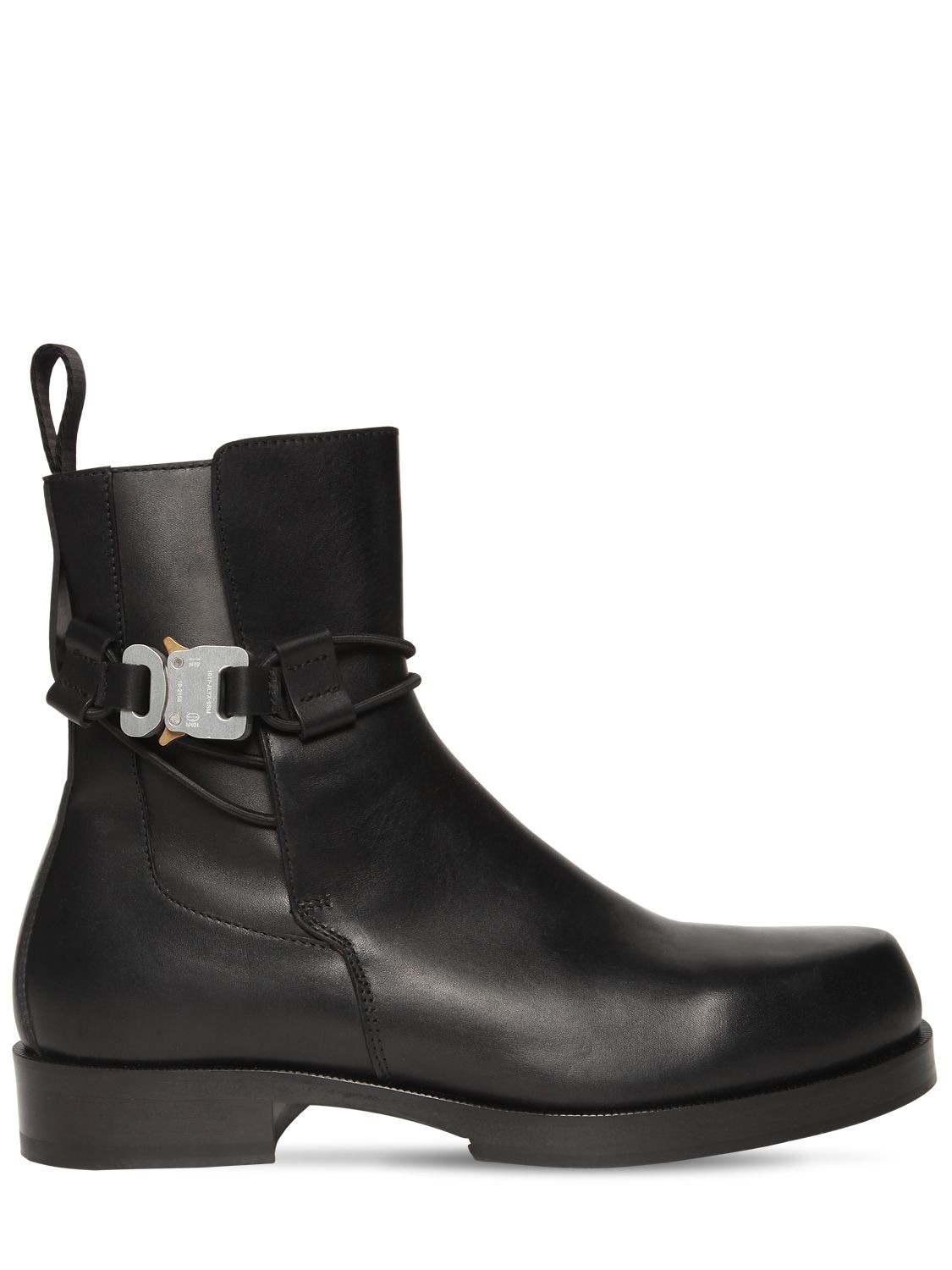 Buckle Leather Chelsea Boots