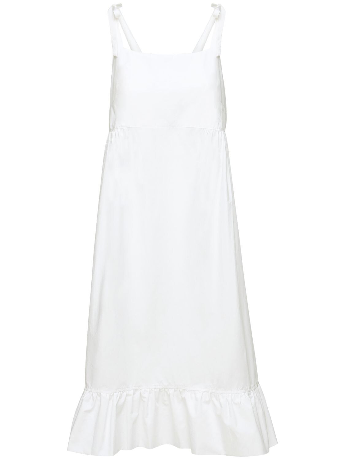 The Sleep Shirt Cotton Poplin Nightgown In White
