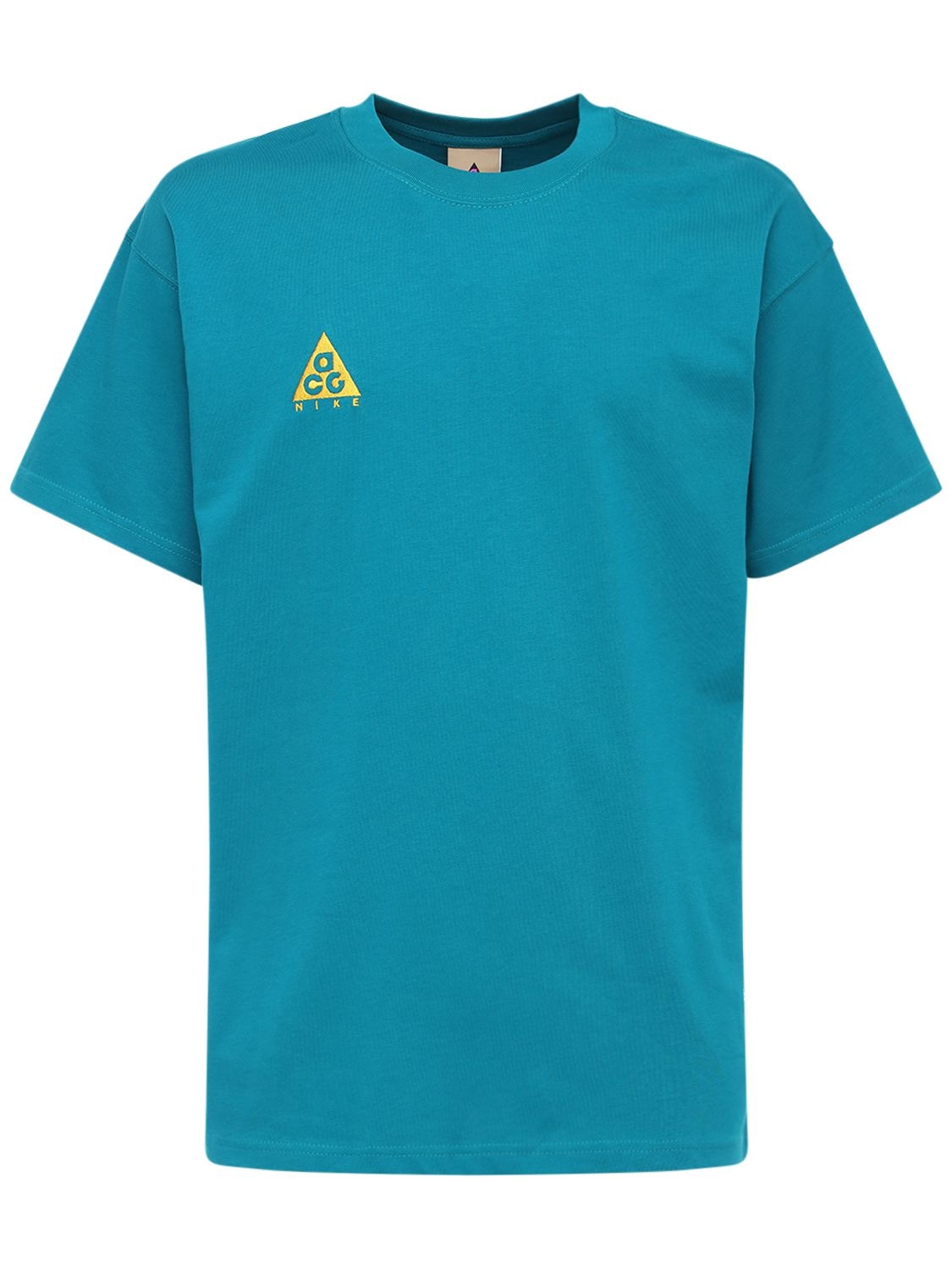 Nike Acg Embroidery Cotton T-shirt In Blue