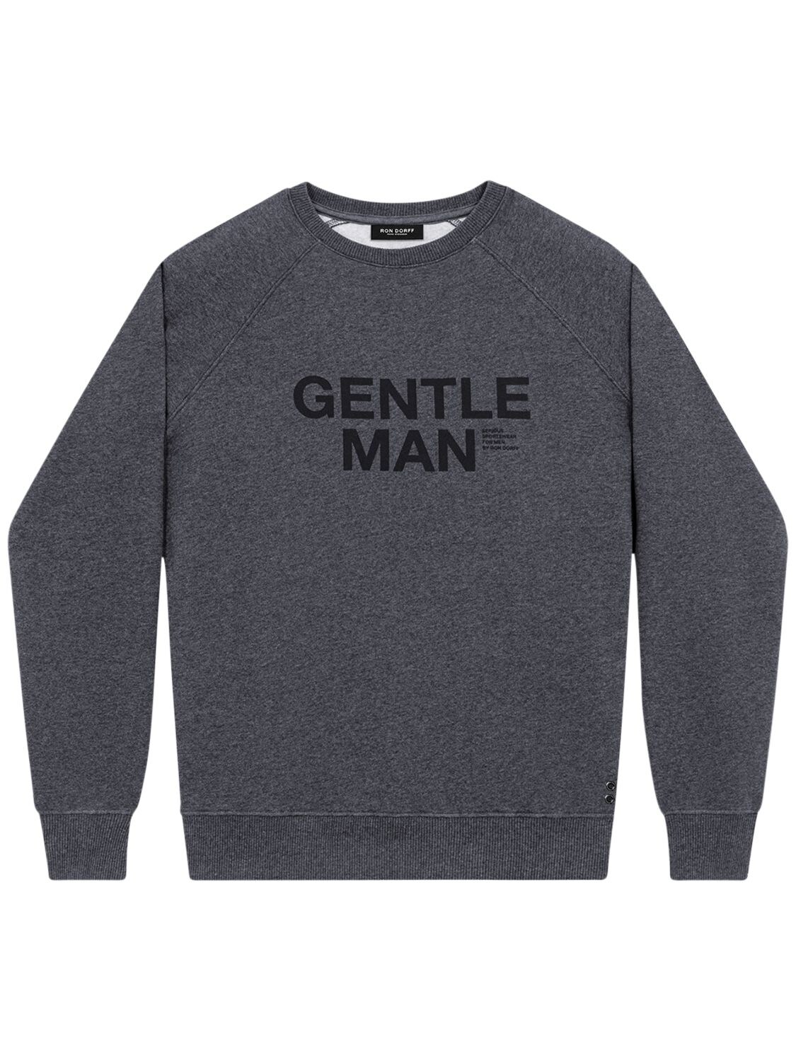 Ron Dorff Gentle Man Print Cotton Blend Sweatshirt In Dark Grey