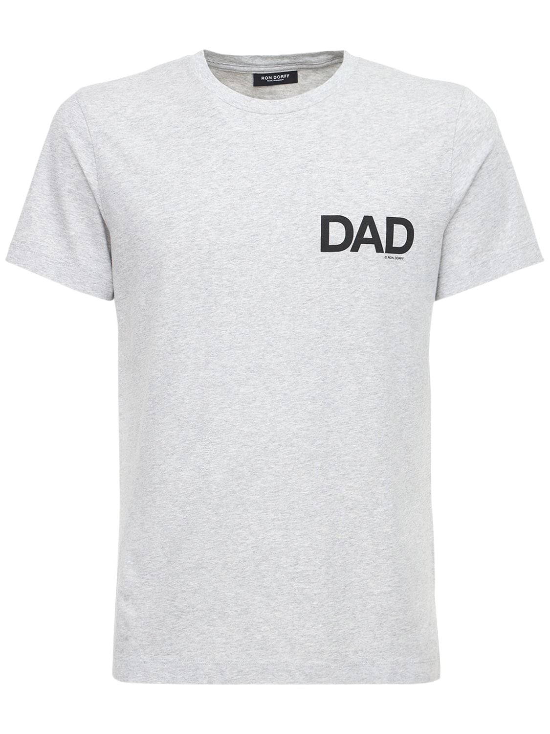 Ron Dorff Dad Print Cotton T-shirt In Grey