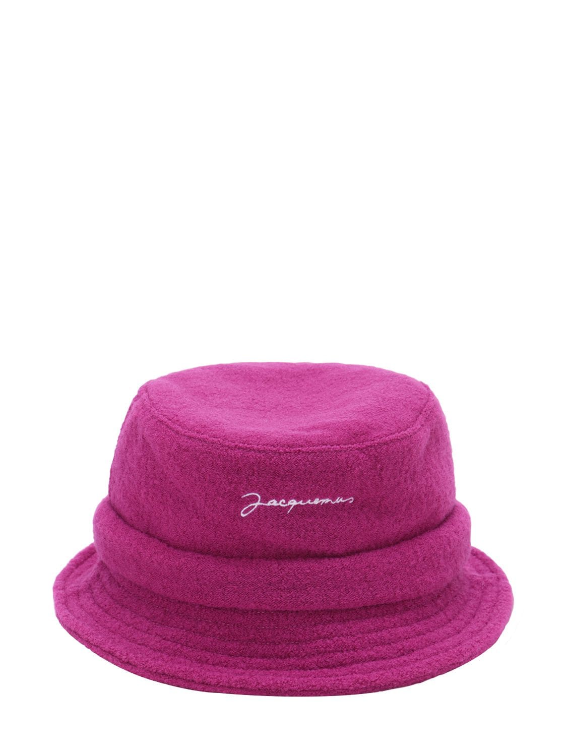 Jacquemus Le Bob  Wool Felt Bucket Hat In Pink