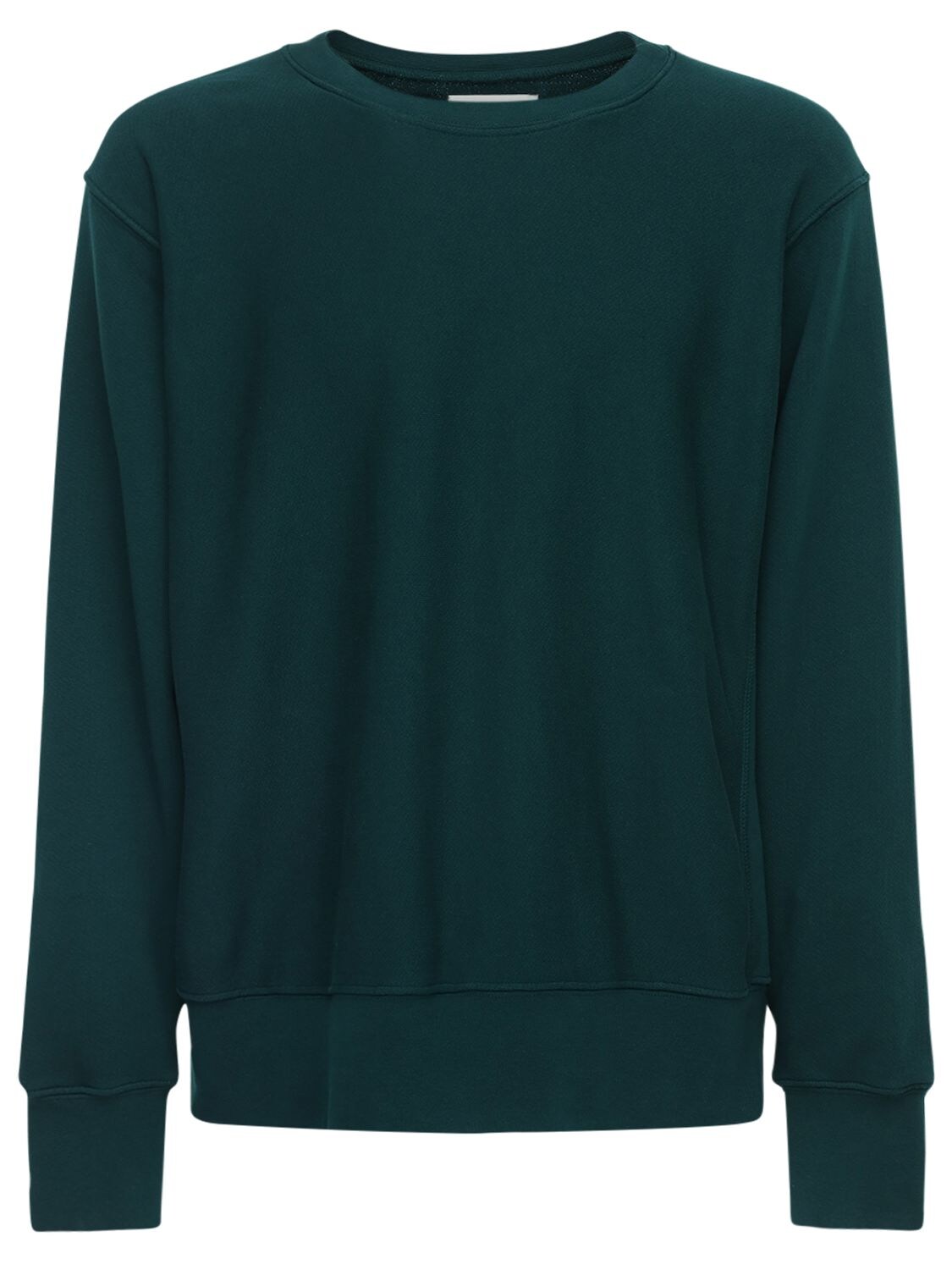 Les Tien Cropped Cotton Sweatshirt In Green