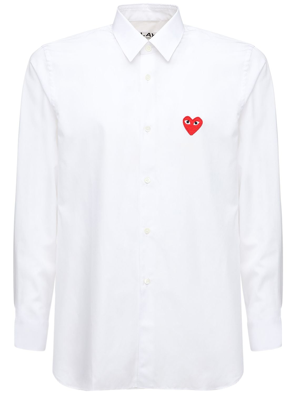 Image of Heart Patch Cotton Shirt