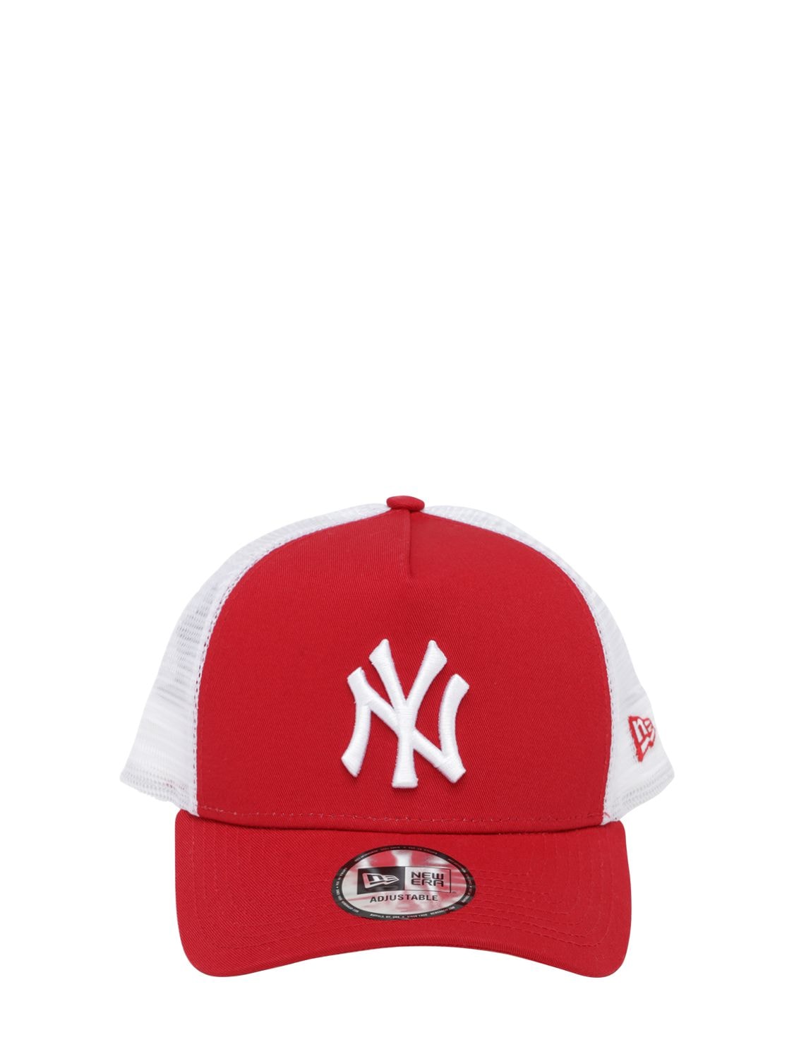 New Era Clean Trucker Ny Yankees Cap W/ Mesh In Red,white