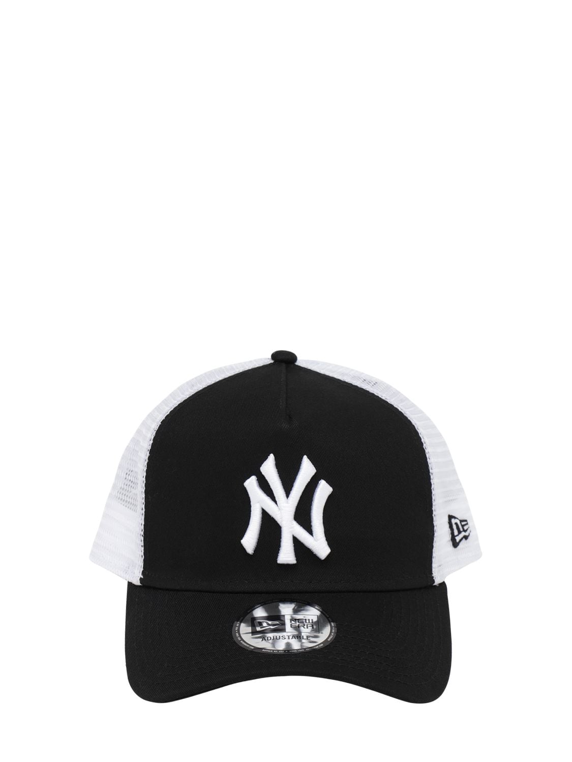 New Era Clean Trucker Ny Yankees Cap W/ Mesh In Black,white