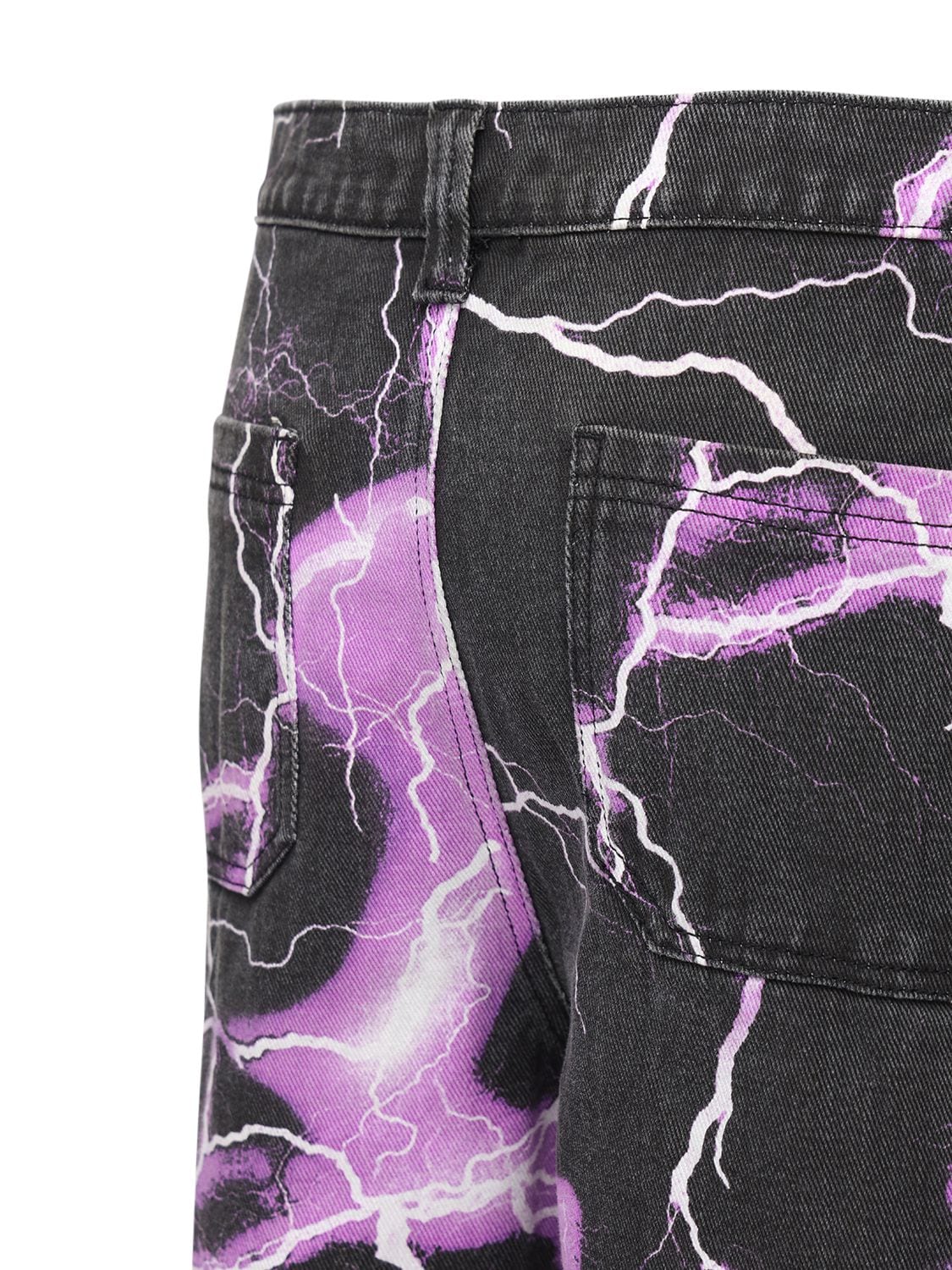 black and purple lightning pants