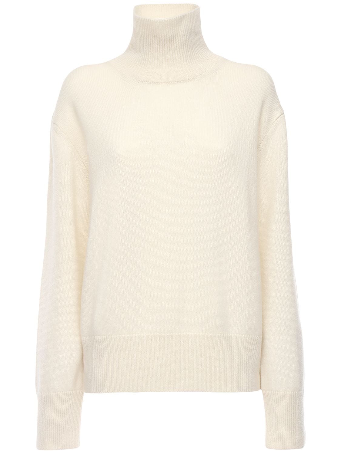 Ag Cashmere Knit Turtleneck Sweater In Ivory