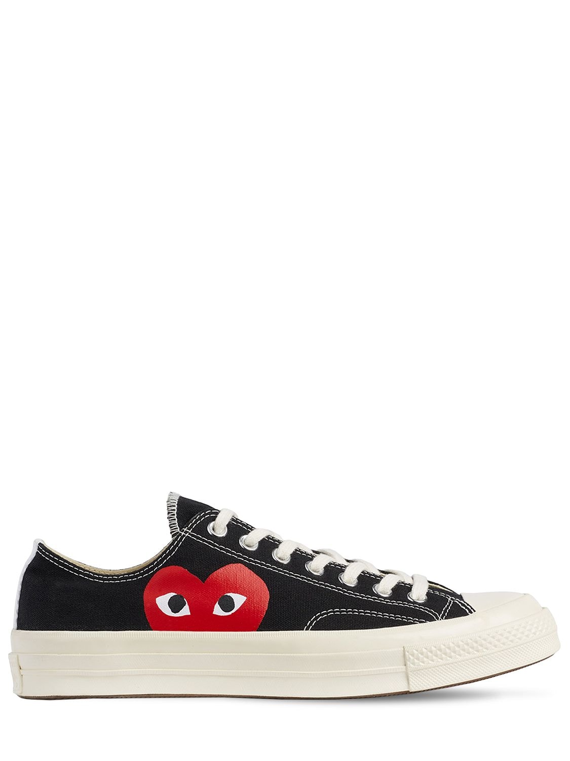 Comme Des Garçons Play 20mm Play Converse Cotton Sneakers In Black