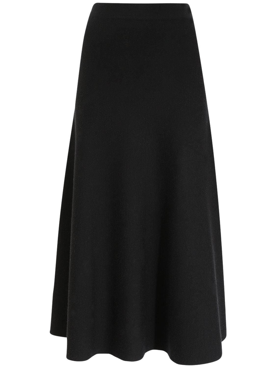 Gabriela Hearst Freddie Wool Blend Knit Midi Skirt In Black