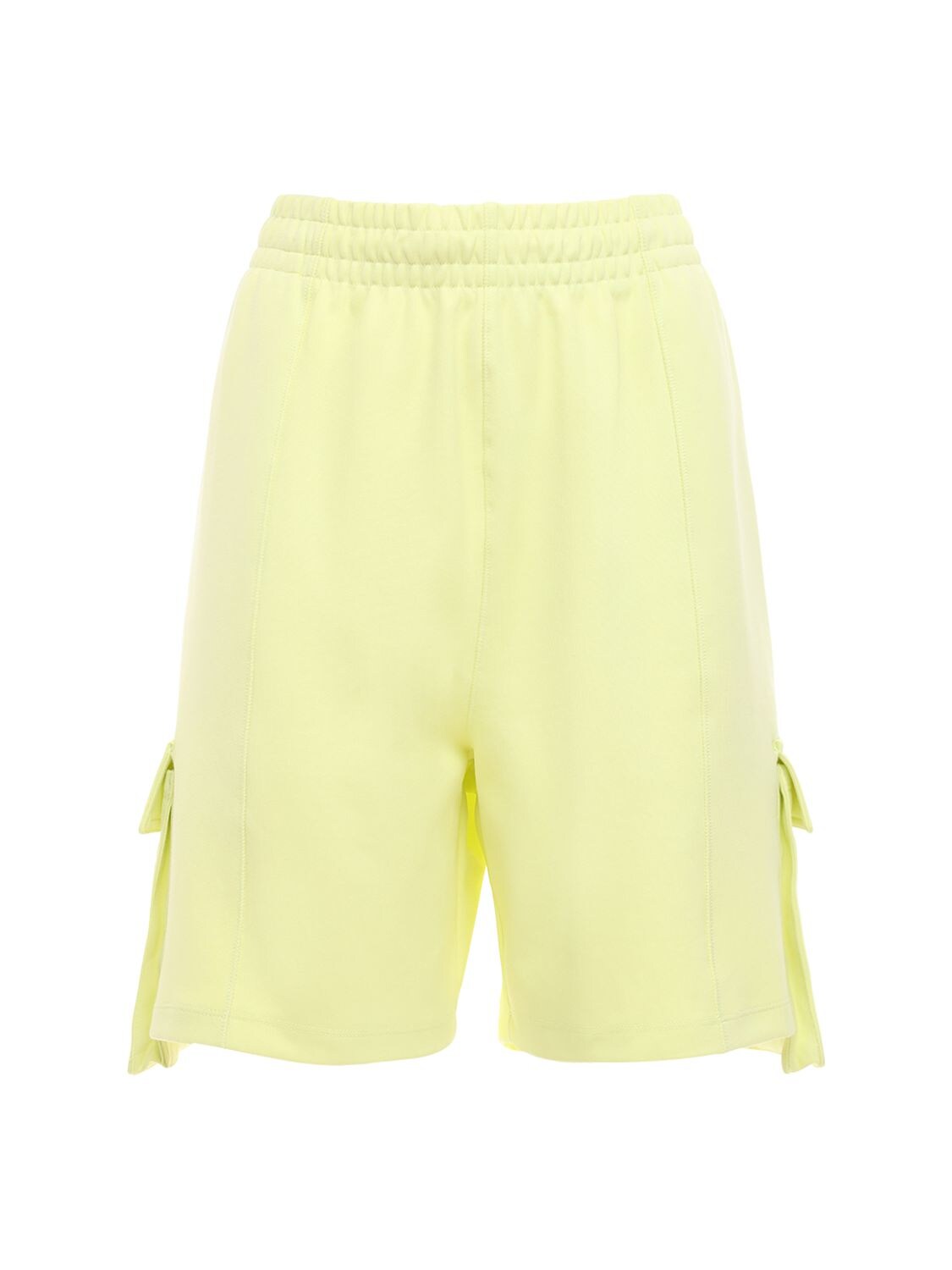 Adidas X Ivy Park Ivy Park Cotton Blend 4all Shorts In Yellow Tint